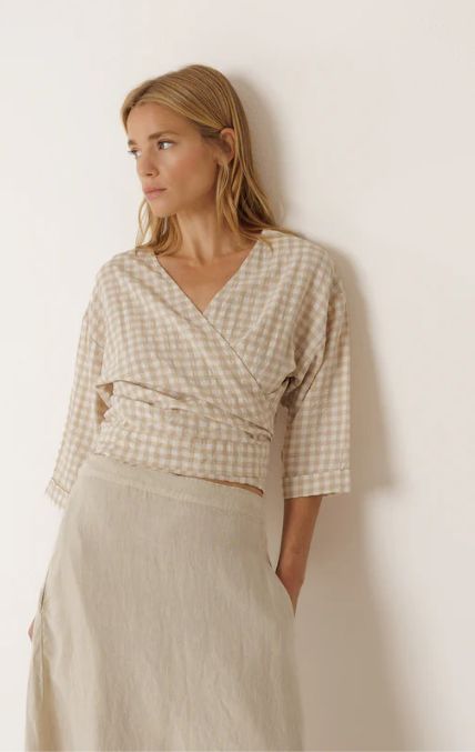 Reversible Wrap/Tie Front Shirt