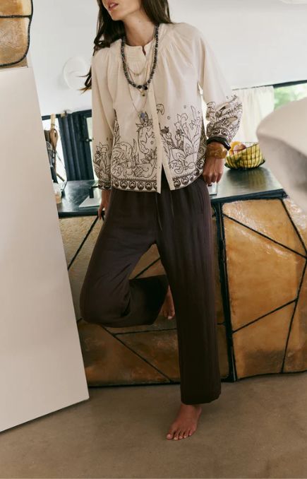 Flowy Pant in Chocolate Brown