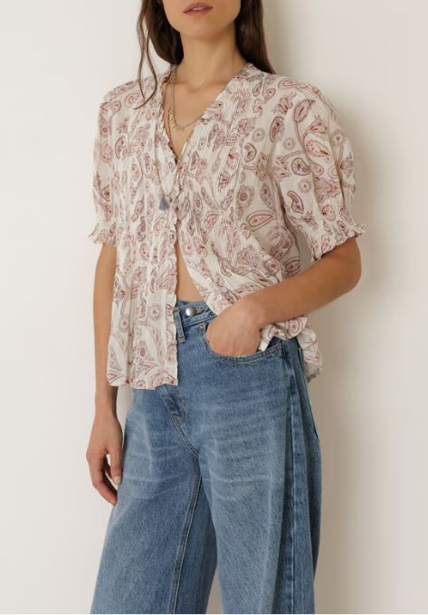 Paisley Ruffle shirt