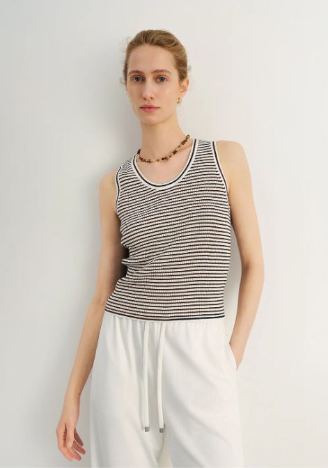 Striped Tank Top (midnight &amp; white)