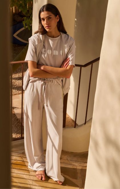 Jersey Wide Leg Pant