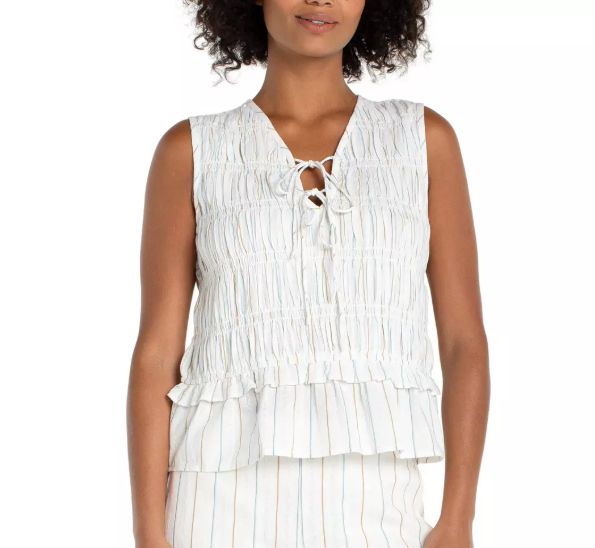 Smocked Tie front top