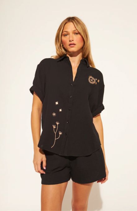 Wade Embroidered Cotton Gauze Shirt