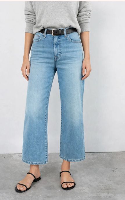 Hyacinth Wide Leg Crop (Angel Blue)