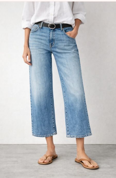 Cruz Wide Leg Crop (callor blue)