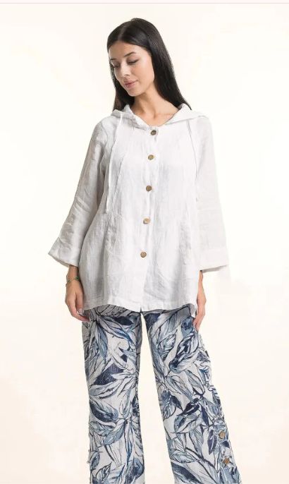 French Linen Jacket (NAVY ONLY)