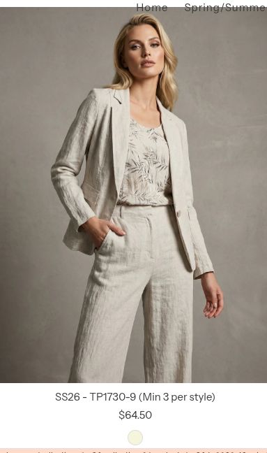 French Linen Blazer (Solid Beige)