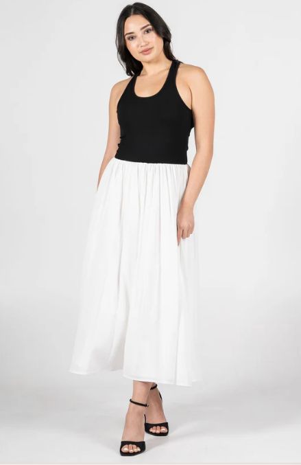 CEST MOI RIB TANK MIDI DRESS