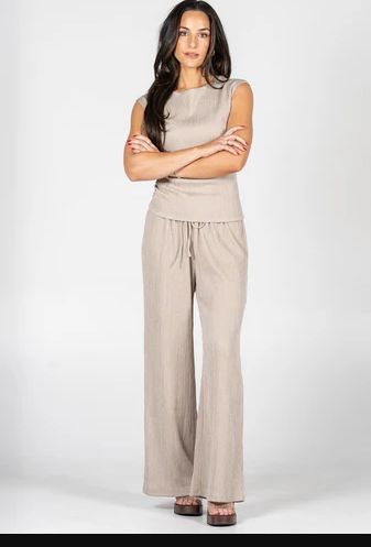 Crinkle Wide Leg Pants