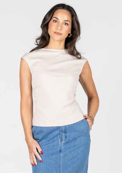 Cotton Ruched side top
