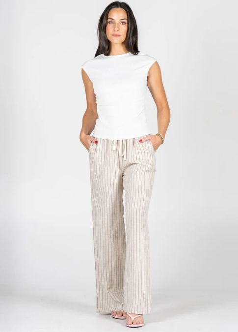 Linen Drawstring Pant
