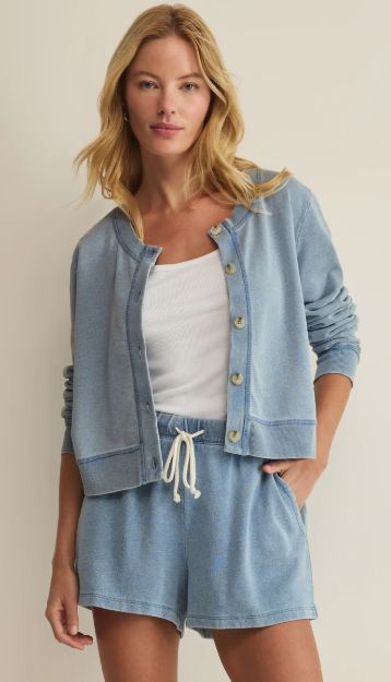 DAILY KNIT DENIM CARDIGAN