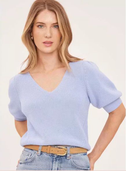 Phoebe Short Sleeve Sweater (blue daylight)