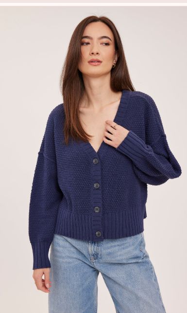 Jennalee Cotton Sweater (navy)