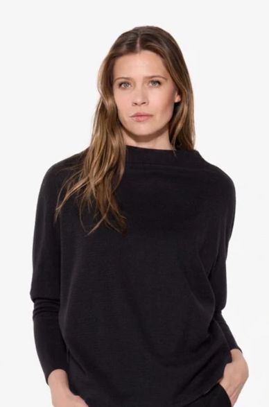 Mock Neck Sweater (NAVY)