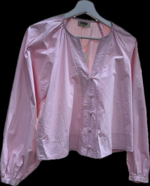 ANDONG cotton poplin blouse in pink