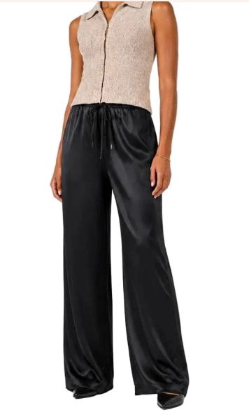Satin Straight Leg Pull on Pant