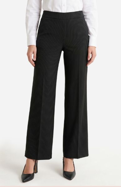 Kayla Pull On trouser in Shadow Stripe