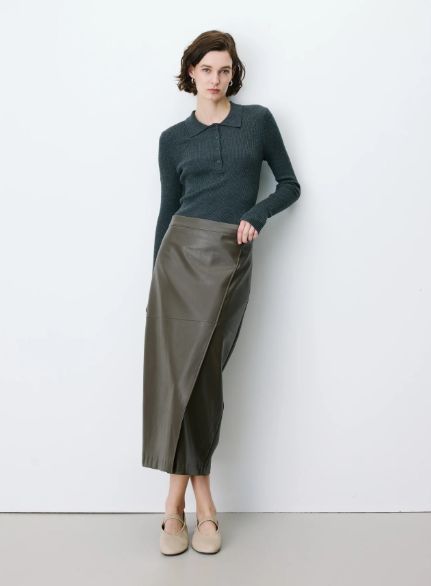 AENOR FAUX LEATHER SKIRT