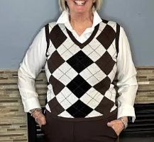 Argyle Fine knit vest