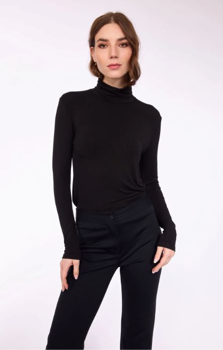 Microfine modal high neck