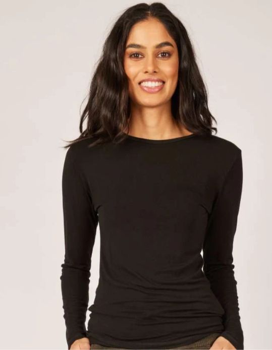 Microfine Modal Stretch crew Neck