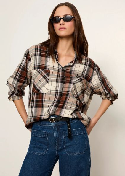 The City Plaid Shirt in Haze Plaid