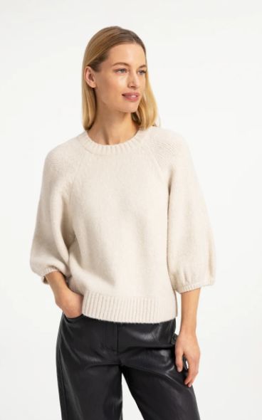 Textured Sleeve Sweater