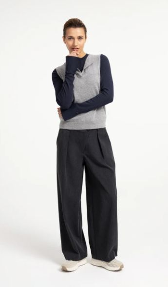 Knit Vest with Open Collar