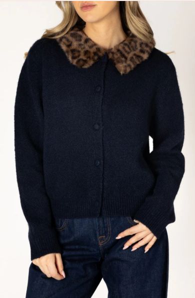 Aurora Faux Fur Collar Cardi