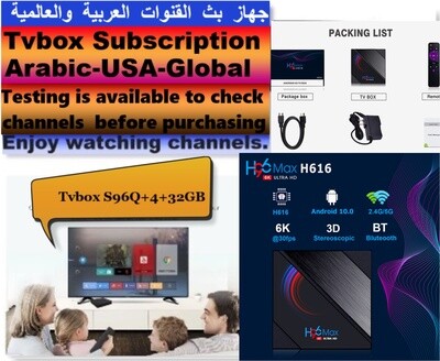Arabic tvbox Subscription 1-year Arabic -USA -global جهاز القنوات العربية