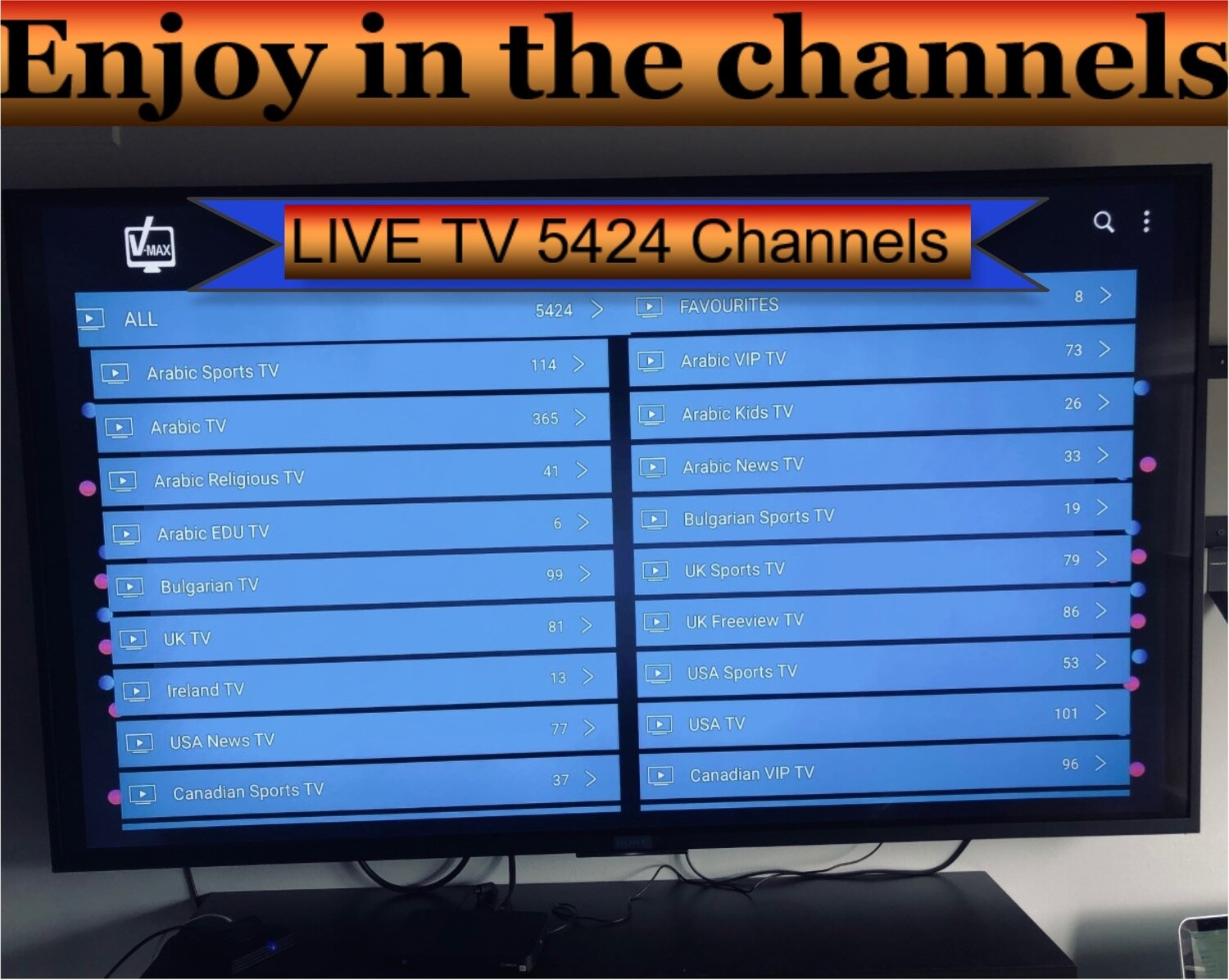 Arabic tvbox Subscription 1-year Arabic -USA -global جهاز القنوات العربية