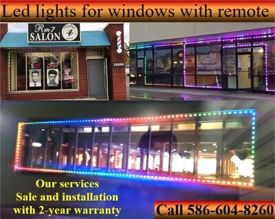 Led lights waterproof 50 ft with chip &amp; remote + power supply with cost for shipping