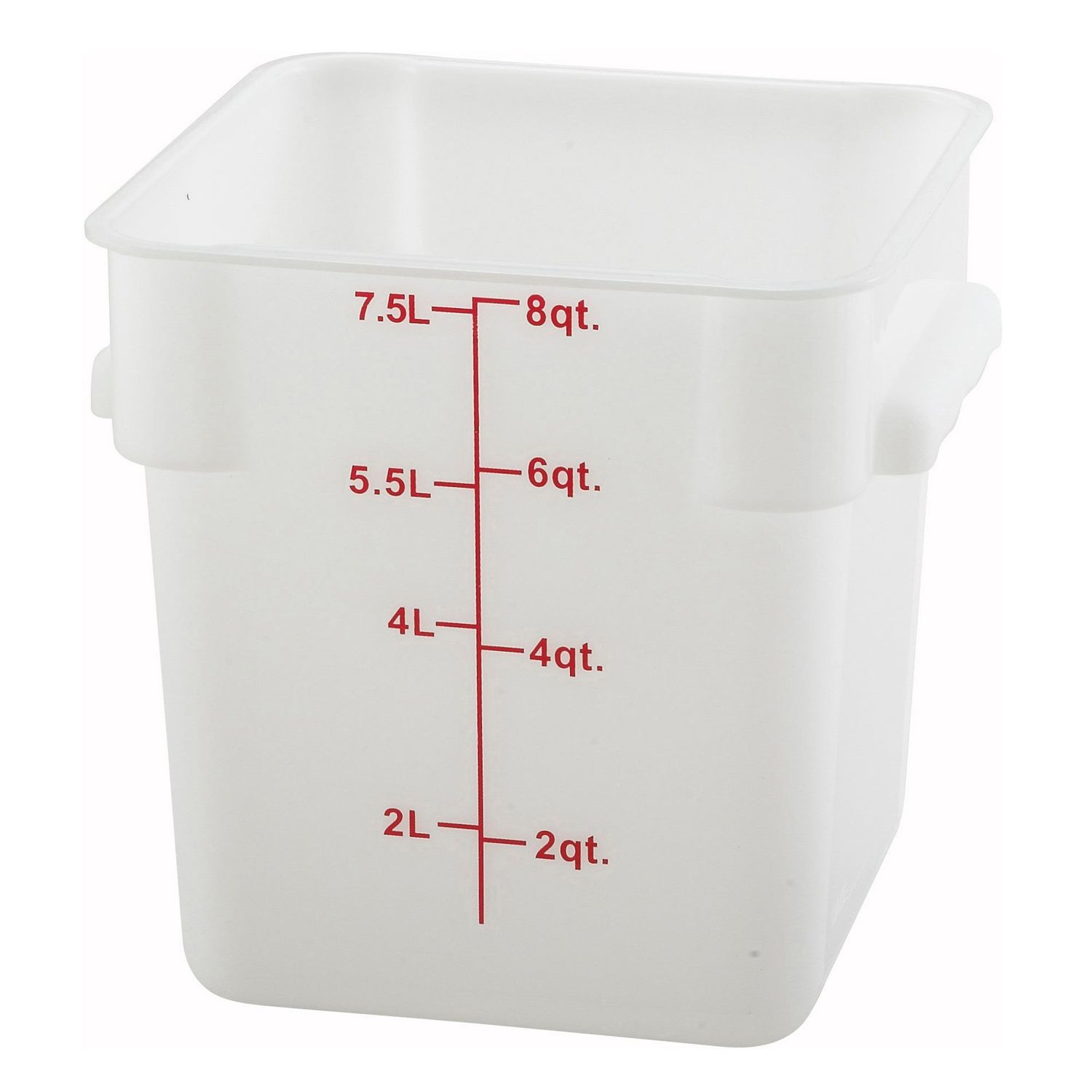 Square Storage Container 8 qt., Translucent Polypropylene