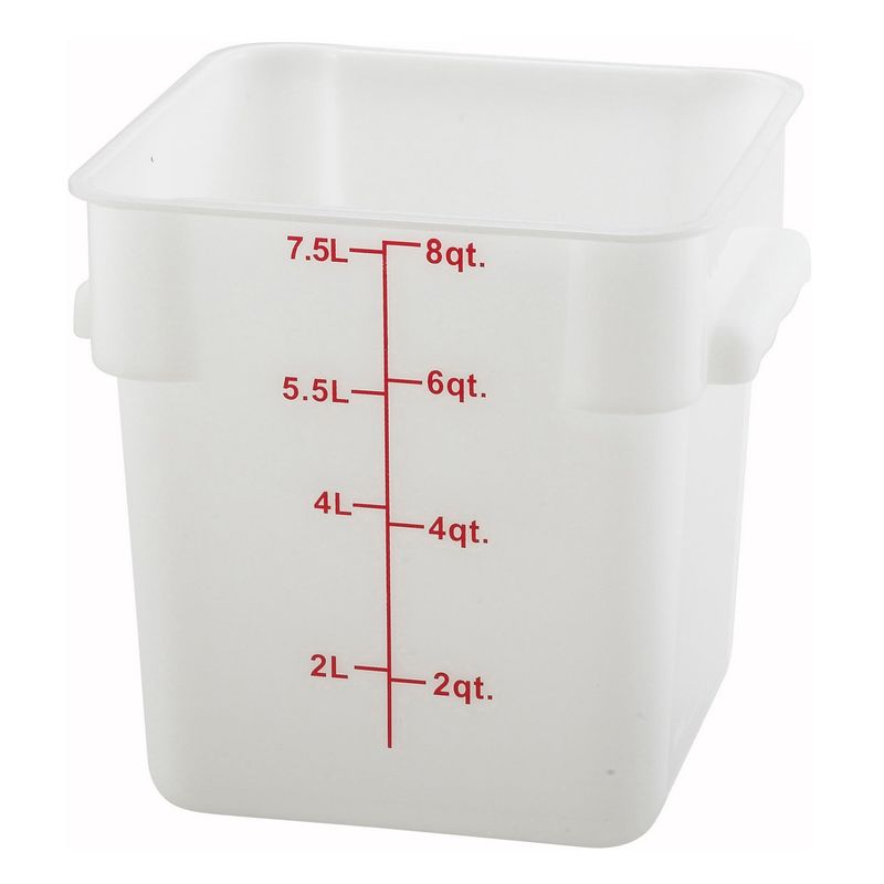 Square Storage Container 8 qt., Translucent Polypropylene
