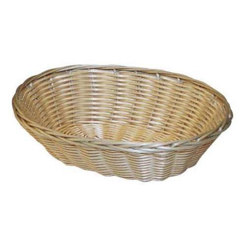 Tan Woven Poly Baskets Oval 9 1/2" x 6 1/2" x 2 3/4"
