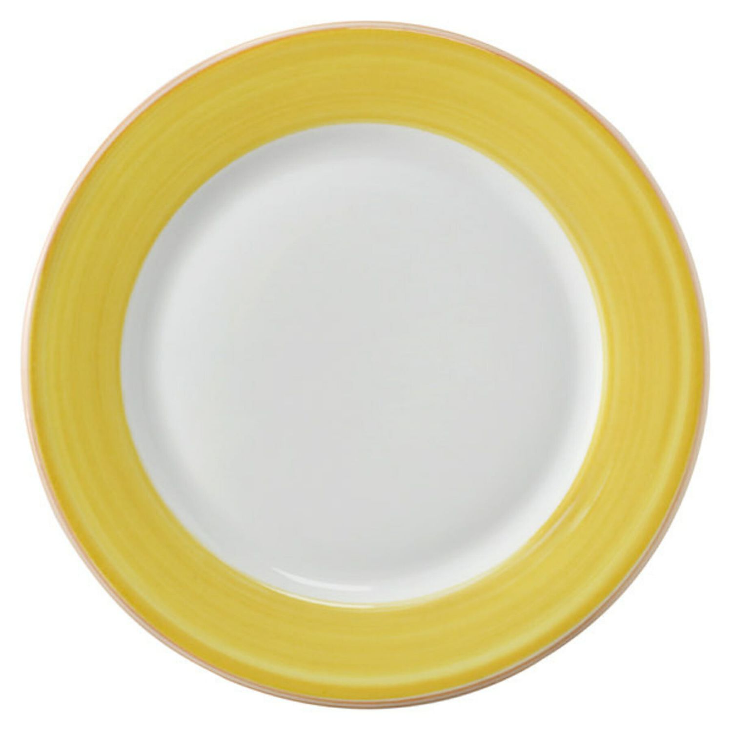 Plate Rolled Edge Calypso Yellow Rim 6 3/8in (24/caja)