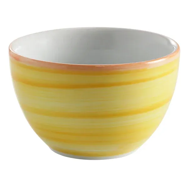 Tea Cup Stack. Calypso Yellow Rim 8.5 oz. (24/caja)