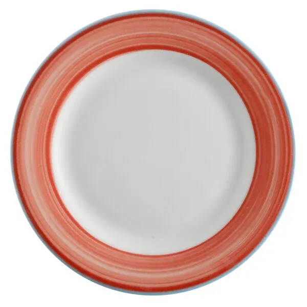 Plate Rolled Edge Calypso Coral Rim 9in (24/caja)