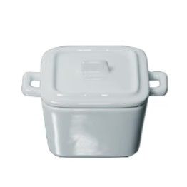 Cazuela Cuadrada con Asas y Tapa 3 1/2" - 5 oz.