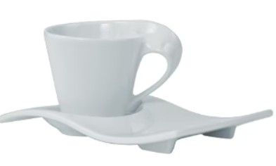 Juego Taza y Plato Curvé 3 oz.