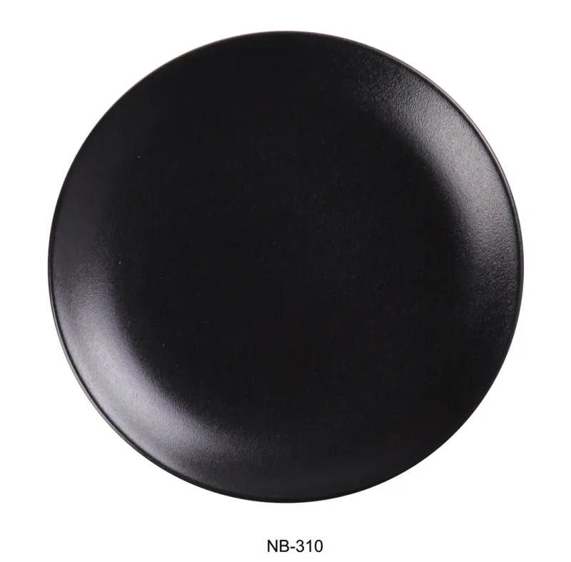 Noble Black 10 1/2in Coupe Round Plate (12/case)