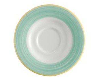 Tea / Bouillon Saucer  Calypso Green 6 1/4in (24/caja)