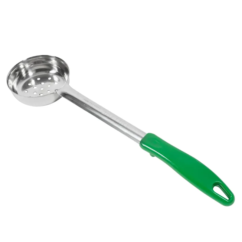 One-Piece Stainless Steel Portioner 4 oz. Perforated Green