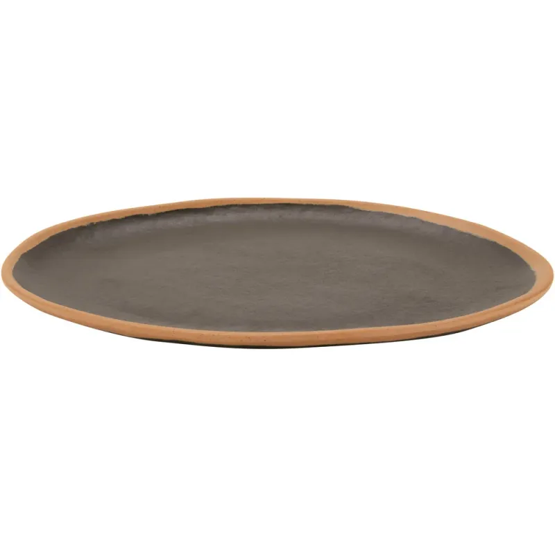 Melamine Plate 10 1/2in Glazed Brown (12/case)