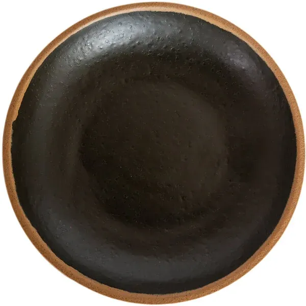 Melamine Round Plate 8.3in Brown 