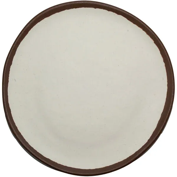 Melamine Round Plate 9in Glazed Cream