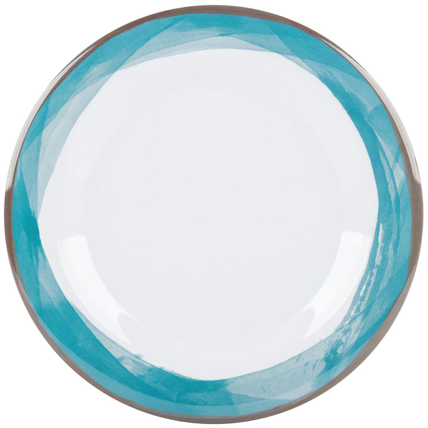 Wide Rim Plate 7 1/2in Blue