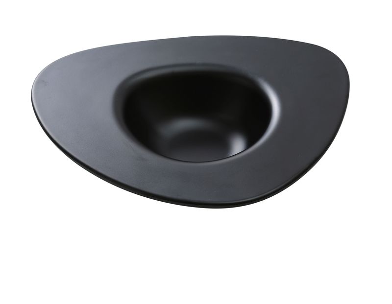 Dessert Plate 10 oz. 10 1/2 x 9in Black Moderne