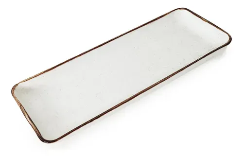 Bandeja Rectangular 14 1/6" x 5 1/2" Artisan Beige 